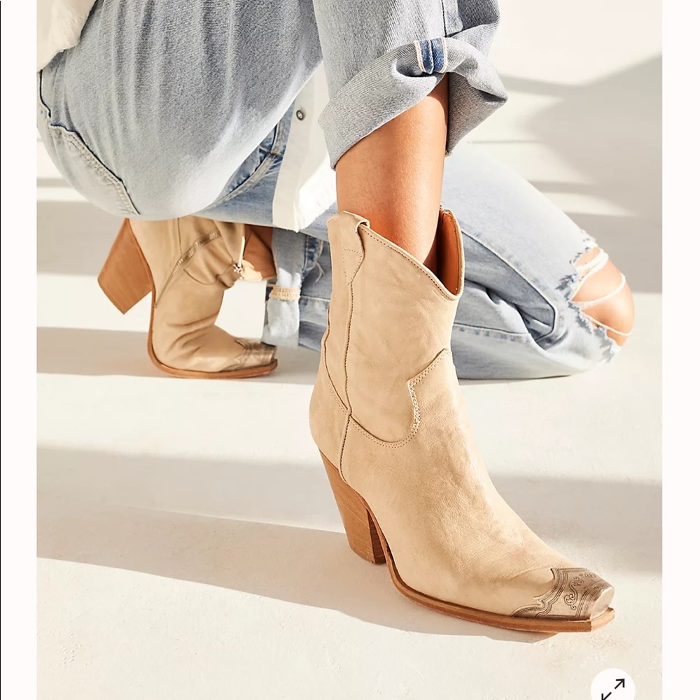 Free People Brayden Western Boots in color “Bone”